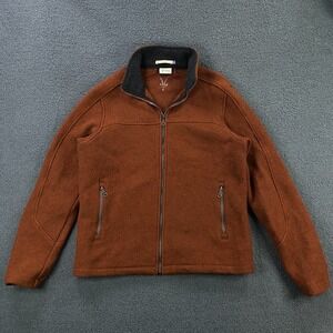 Ibex Jacket Mens XL Full Zip 100% New Wool Boiled Sweater Heavy Made in USA